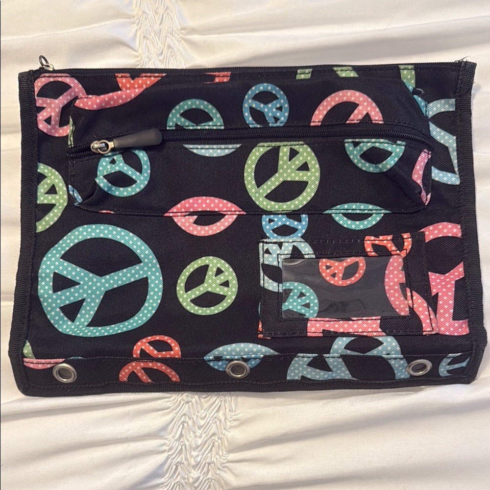 Pottery Barn Black and Pink Pencil Binder Holder